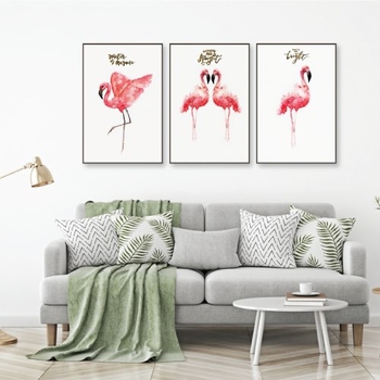 Tranh treo tường đôi hồng hạc (KE-011)