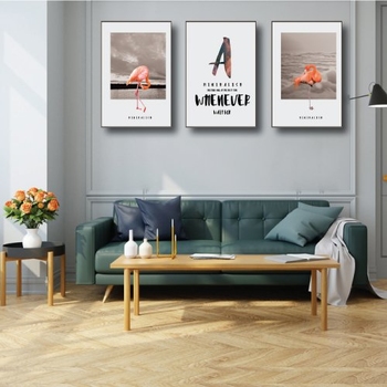 Tranh treo tường đôi hồng hạc (KE-093)