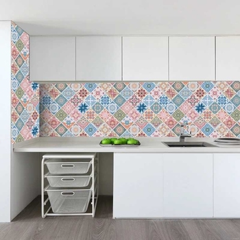 Decal dán bếp gạch bông