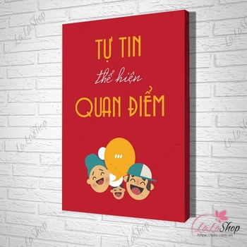 Tranh văn phòng tự tin thể hiện quan điểm