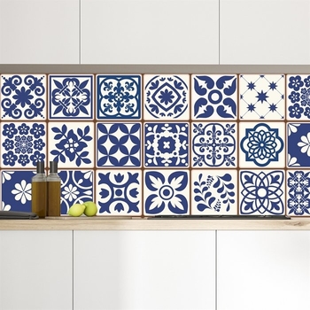 Decal gạch bông thiên thanh họa tiết to (HG)