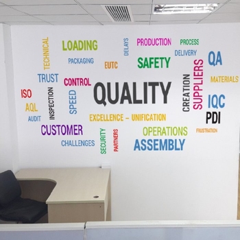 Decal văn phòng quality customer