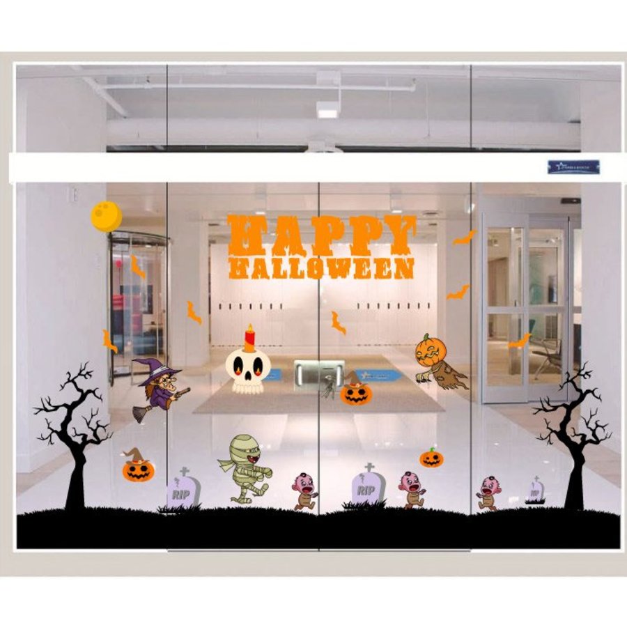 Decal Trang Trí Halloween Rùng Rợn Combo 12
