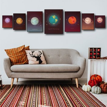 Bộ tranh treo tường những hành tinh nhỏ