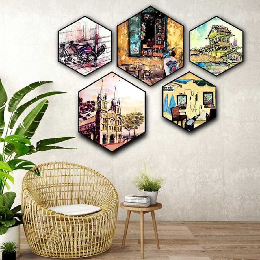 Tranh treo tường nghệ thuật Sài Gòn xưa