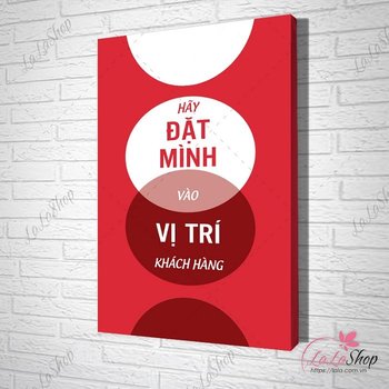 Tranh văn phòng hãy đặt mình vào vị trí khách hàng