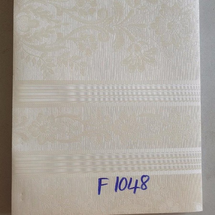 Giấy decal cuộn hoa văn cổ điển màu trắng kem khổ 1m2