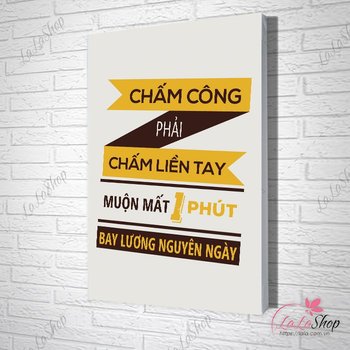 Tranh văn phòng chấm công phải chấm liền tay