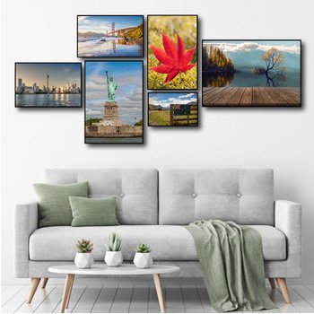 Bộ tranh treo tường nước mỹ hoa lệ