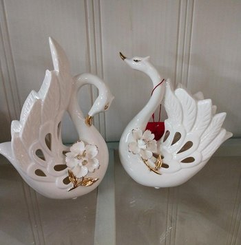 Tượng thiên nga và hoa 2