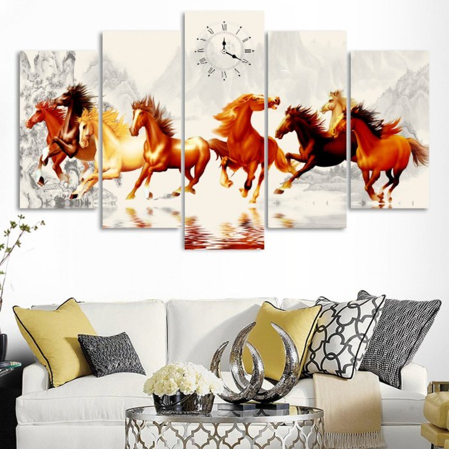 Tranh đồng hồ mã đáo thành công DH243