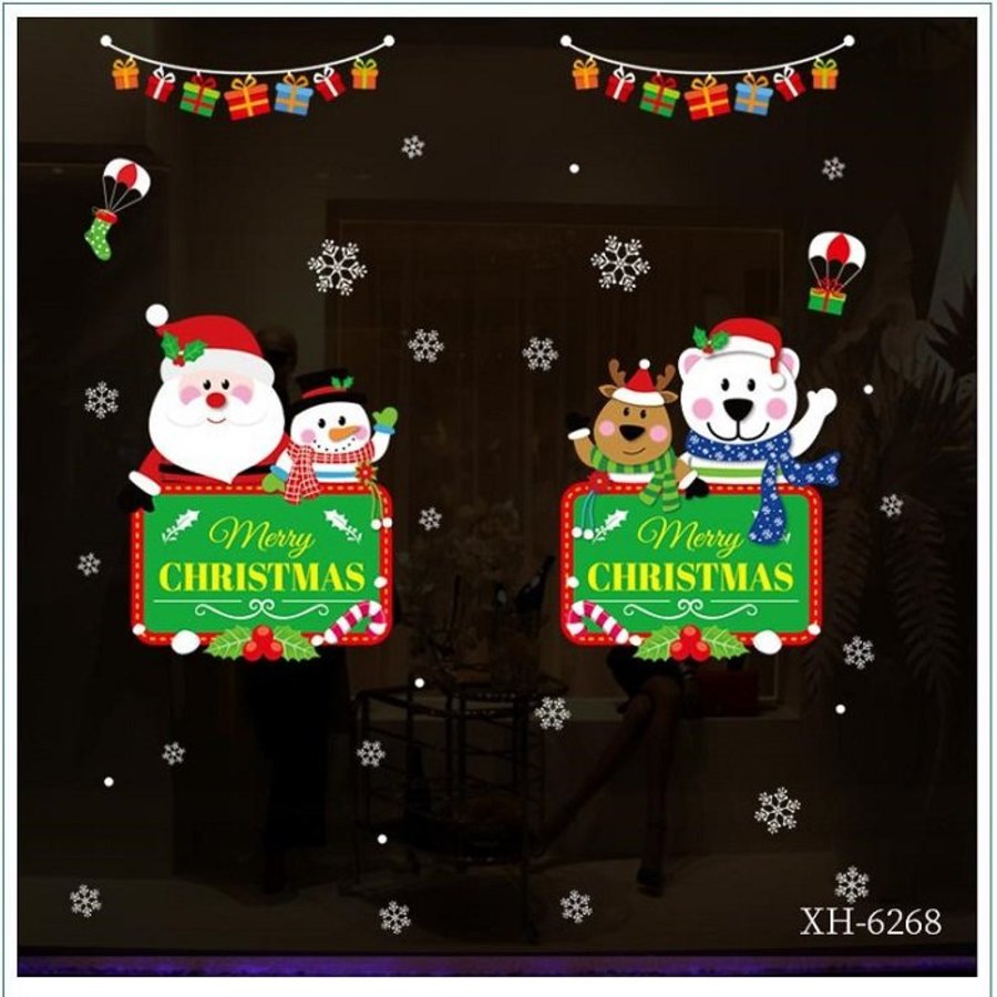 Decal 2 mặt trang trí noel đón giáng sinh