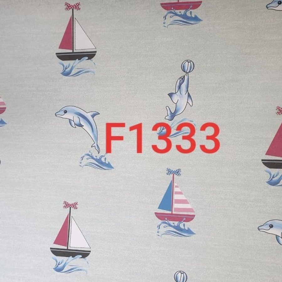 Giấy Decal Cuộn Hoa Văn Cá Và Thuyền Khổ 1m2