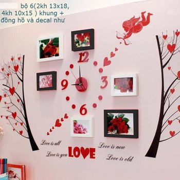 Khung ảnh bộ 6 khung cây trái tim KA051
