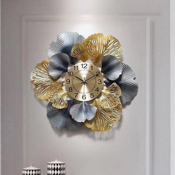 Đồng hồ đính đá treo tường lá xòe 2