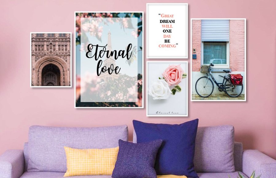 Tranh treo tường paris tình yêu vĩnh cửu