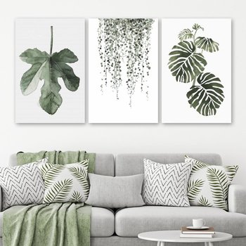 tranh treo tường lá xanh đơn sắc