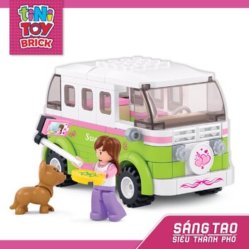 Đồ chơi lắp ráp xe cắm trại TINITOY BRICK (158pcs) (TN)