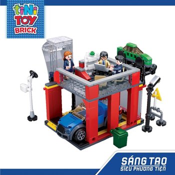 Đồ Chơi Lắp Ráp Cửa Hàng Bảo Dưỡng Ô Tô TINITOY BRICK (302 pcs) (TN)