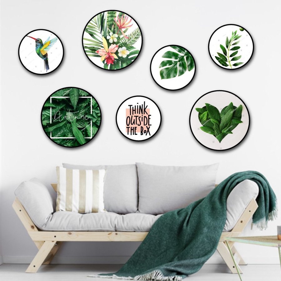 Bộ tranh treo tường thiên nhiên xanh mát