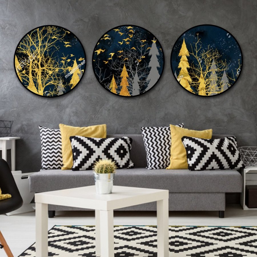 Tranh treo tường rừng cây lá vàng