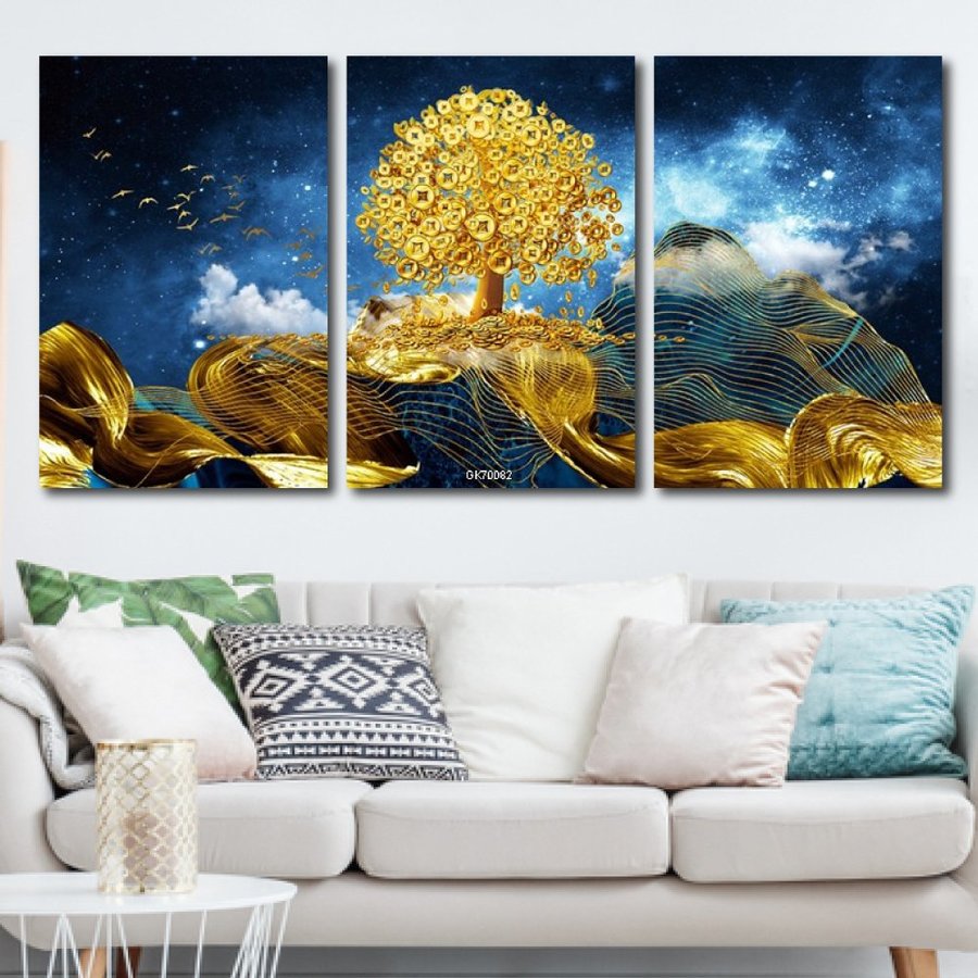 Tranh Treo Tường Cây Vàng Tài Lộc 3D