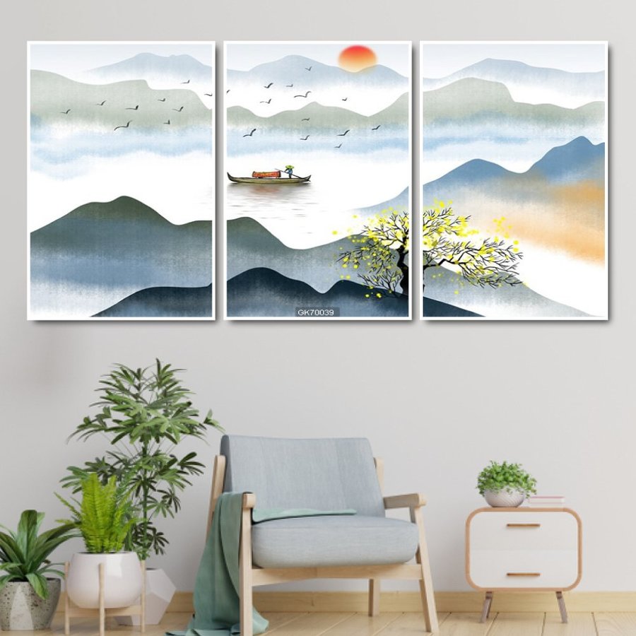 Tranh Treo Tường Phong Cảnh Non Nước Hữu Tình