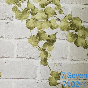 Map giấy dán tường texture giả gạch trắng 7 Seven 7102-1
