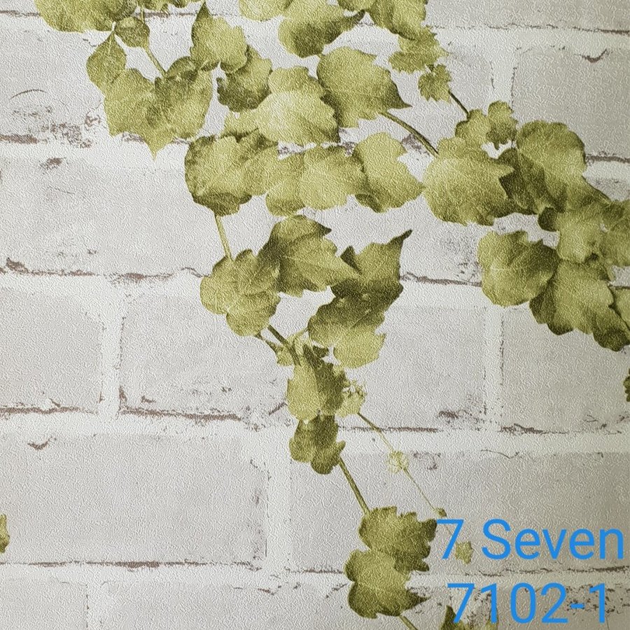Map giấy dán tường texture giả gạch trắng 7 Seven 7102-1