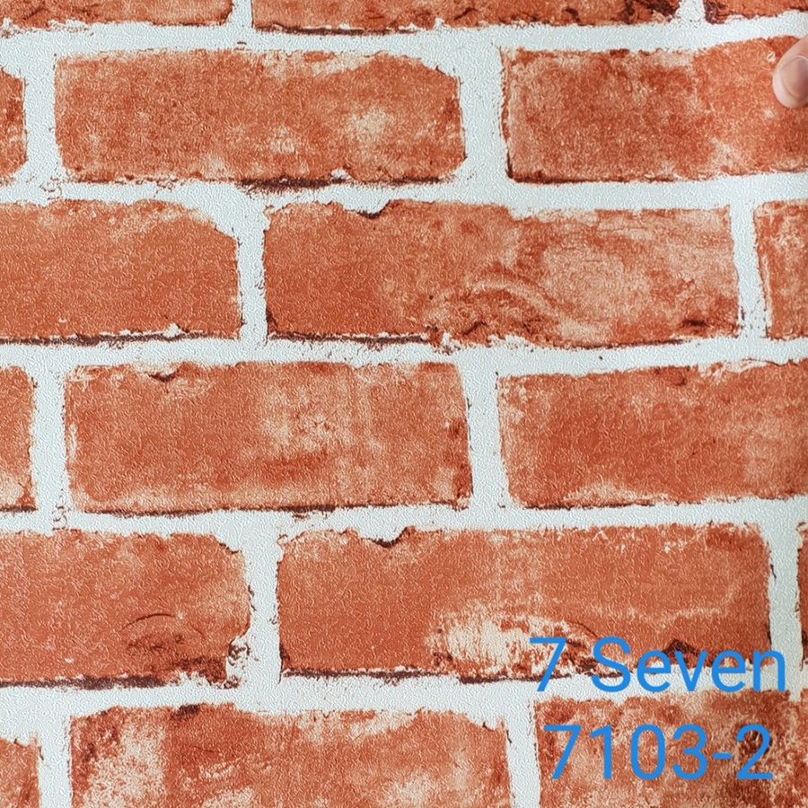 Map giấy dán tường texture giả gạch đỏ 7 Seven 7103-2