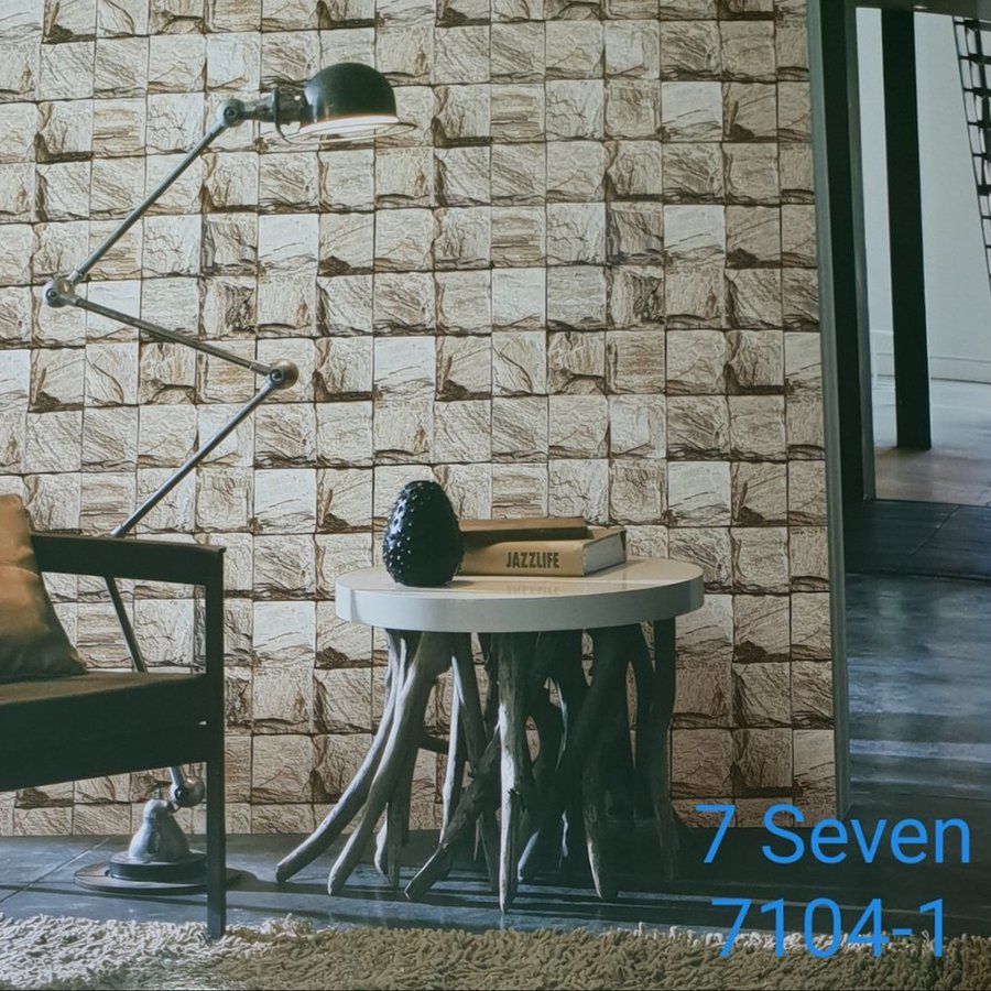 Map giấy dán tường texture giả đá 7 Seven 7104-1
