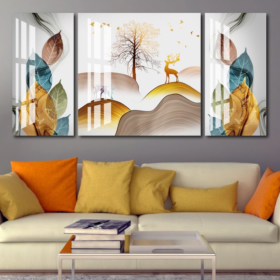 Tranh treo tường nghệ thuật rừng và nai