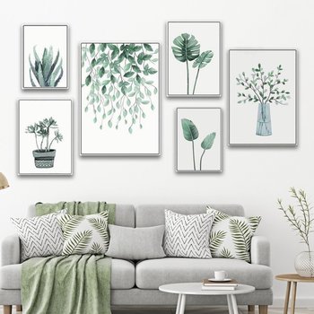 tranh treo tường cây và lá xanh