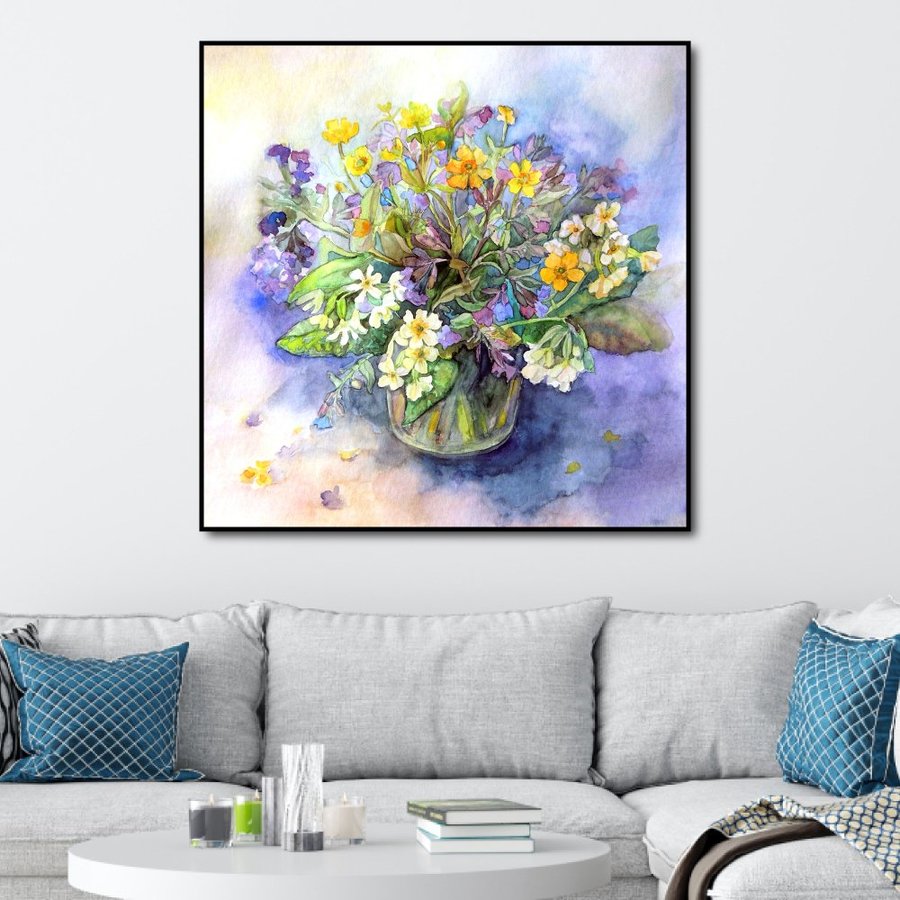 Tranh treo tường nghệ thuật lọ hoa sắc màu