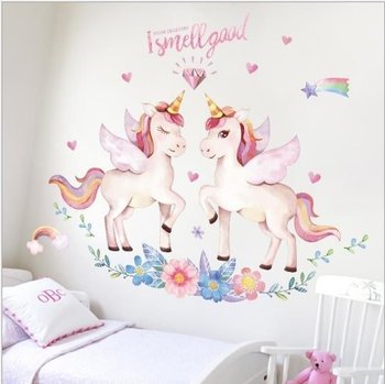 Decal dán tường ngựa hồng