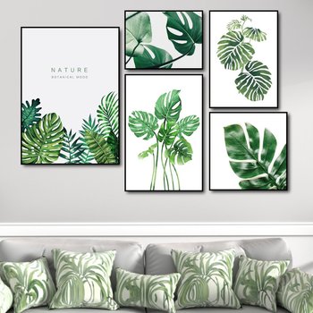 Tranh treo tường lá xanh nhiệt đới 2