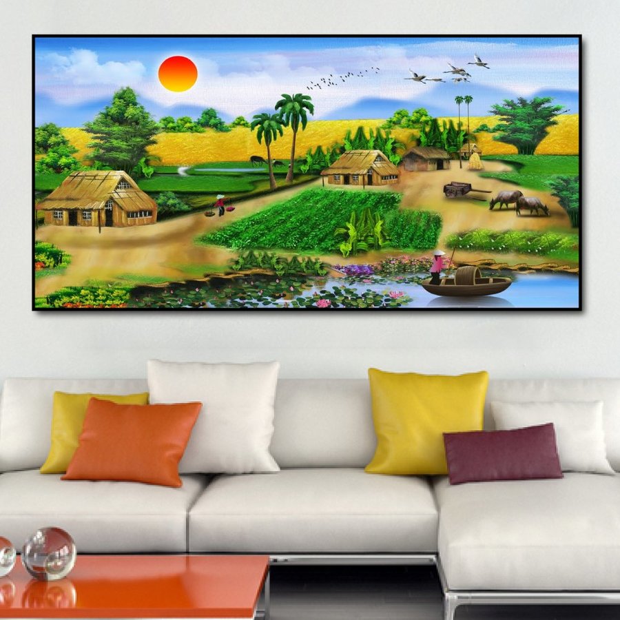 Tranh treo tường cảnh quê nhà