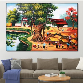 Tranh treo tường chợ làng