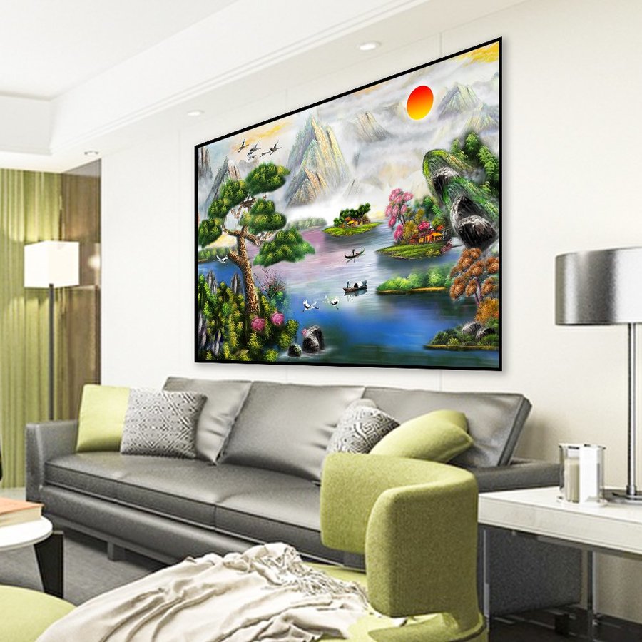 Tranh treo tường núi non hùng vĩ