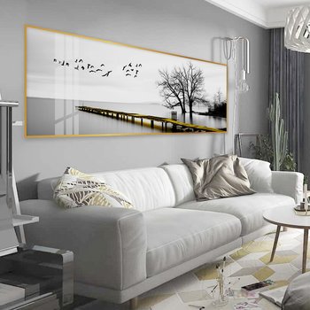 Tranh Treo Tường Phong Cảnh Biển Và Cây Cầu Gỗ Dài 2