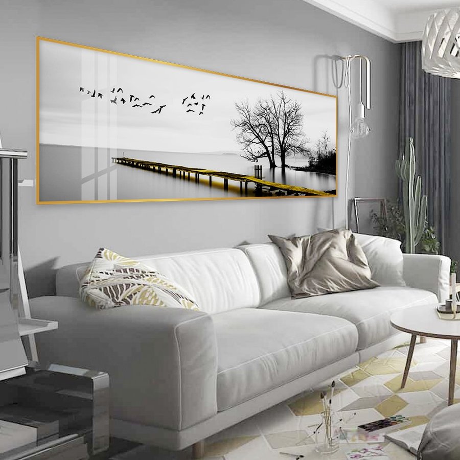 Tranh Treo Tường Phong Cảnh Biển Và Cây Cầu Gỗ Dài 2