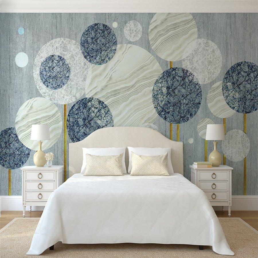 Tranh dán tường nghệ thuật hình cầu