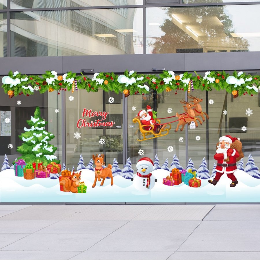 Combo Decal trang trí cây thông noel và hộp quà