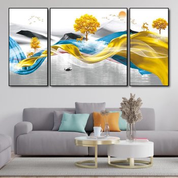 Tranh treo tường trên mặt sông