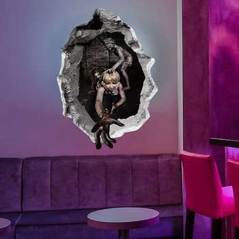 Decal trang trí halloween 3d bóng ma