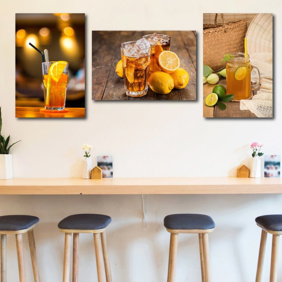 Tranh Treo Tường Trà Chanh Tươi Mát Giải Khát Ngày Hè