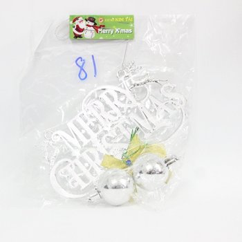 Đồ trang trí noel merry christmas và quả châu