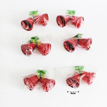 6 cặp chuông đôi 4cm treo trang trí noel