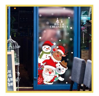 Decal trang trí noel Santa người tuyết tuần lộc, gấu trắng và ông già noel