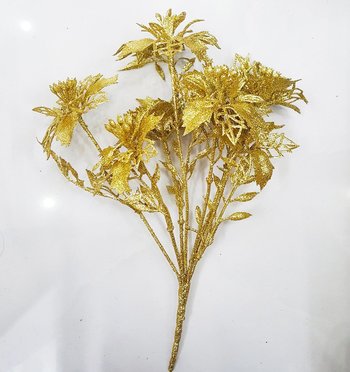 Hoa trạng nguyên phủ kim tuyến trang trí noel